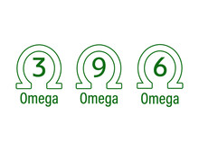 Omega 3 Omega 6 Omega 9 Icons Set For Supplement Properties 