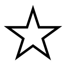 Pointy Favorite Star Line Icon - Editable Vector Path High Quality