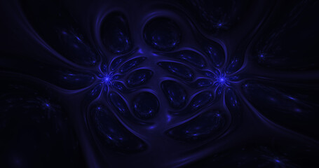 Wall Mural - Abstract colorful background with  liquid fantastic swirl. Fantastic darkblue light effect. Digital fractal art. 3d rendering.