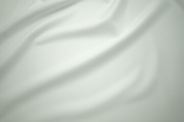 Wall Mural - White football jersey clothing fabric texture sports wear background, close up. Sport Clothing Fabric Texture Background. Top View of Cloth Textile Surface. White Football Shirt. 