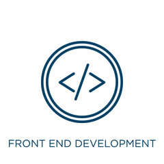 Wall Mural - front end development icon. thin linear front end development, software, programming outline icon is