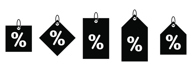 Wall Mural - discount offer tag icon. set os shopping tags icons. conceptual business icons. percentage icon. vec