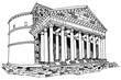 Vector sketch of Pantheon. Rome. Italy.
