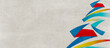 Banner design with empty space for text. Inpired by Beijing 2022 Olympic winter games.