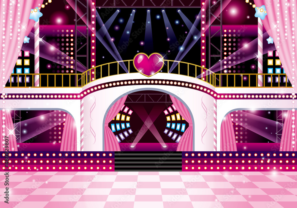 ステージ背景_01（アイドル） Stock Vector | Adobe Stock