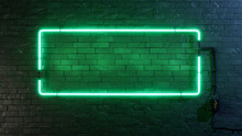 Stylish Modern Green Neon Light Frame
