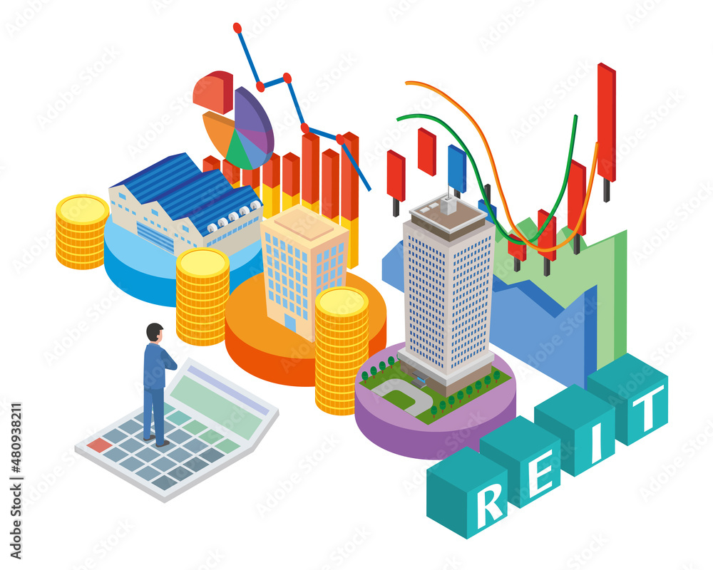 不動産投資信託のイメージイラスト Stock Vector | Adobe Stock