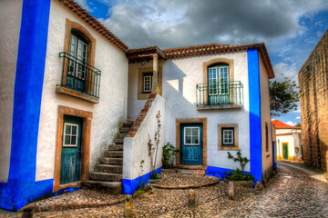 Wall Mural - House in the Beautiful Village of Obidos, Portugal