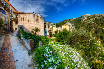 Wall Mural - View of the Medieval Village of Peille, Alpes-Maritimes, Provence, France