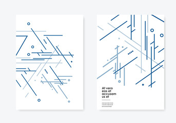Leinwandbilder - Abstract geometric composition with decorative triangles