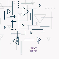 Poster - Abstract art modern design. Simple connect geometry shapes with connect dots and lines and triangles. Vector abstract background