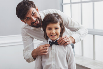 Wall Mural - Father and son