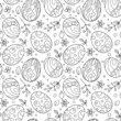 Seamless Pattern with Easter eggs. Wrapping paper design, greeting card backdrop, texture for spring design, decor, posters, invitations, advertisements. EPS 8	
