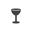 Champagne coupe glass vector icon