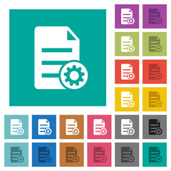 Poster - Document settings solid square flat multi colored icons