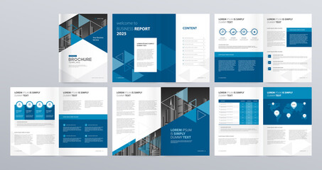 Canvas Print - business brochures  template layout design with cover page for company profile, annual report, flyers, presentations, leaflet, magazine, and book with a4 size scale for editable.