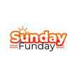 Sunday Funday Summer Time Weekend Icon Sign Design Vector