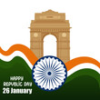 Indian Republic Day Greeting Card Design