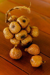 Wall Mural - Wild salak fruit on wooden table