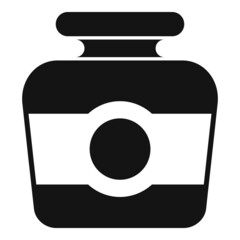 Sticker - Ink bottle icon simple vector. Paper hand