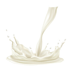 Canvas Print - Milk Splash Illustration