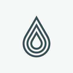 Wall Mural - Water drops droplet raindrops icon illustration cut