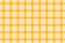 Seamless Vichy Pattern Vector In Pastel Orange Colors. Gingham Check Plaid Graphic For Wrapping, Packaging, Tablecloth, Fabric Design. Easter Holiday Textile Design