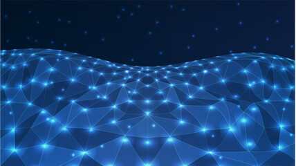 Wall Mural - vector abstract background grid. the pattern is a plexus, connections. design digital technologies, 