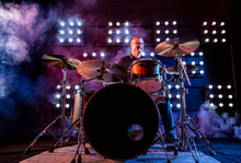 Drummer Performing In Front Of Audience Blinder