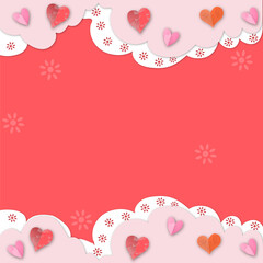 Wall Mural - valentine background with hearts. illustration