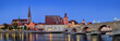 Regensburg, Bawaria, Niemcy rzeka Don panorama, zabytki lista UNESCO, miasto, katedra most brama miejska