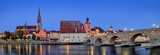Fototapeta  - Regensburg, Bawaria, Niemcy rzeka Don panorama, zabytki lista UNESCO, miasto, katedra most brama miejska