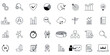 © Markes - Set of data analysis and statistics icons. Contains such Icons as Charts, Traffic Analysis, Big Data and more.Outline Icons Collection. Vector illustration. Editable Stroke