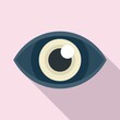 © anatolir - Spy eye icon flat vector. Eyeball sight