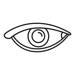 Sticker - Digital eye icon outline vector. View look