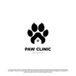 © restu - Creative paw clinic logo design