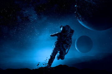 Wall Mural - astronaut and space exploration theme.