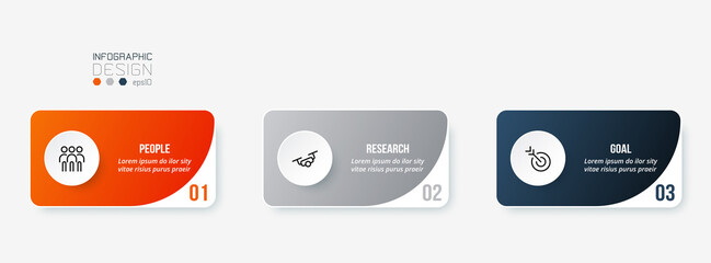 Infographic template business concept  with step.