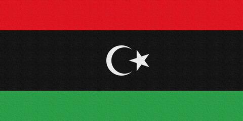 Illustration of the national flag of Libya