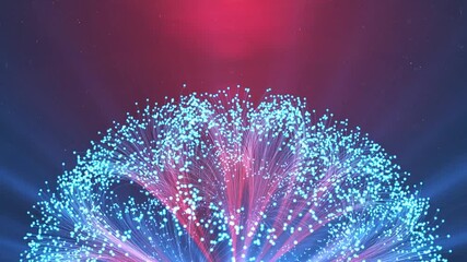 Beautiful cyber flower data network system