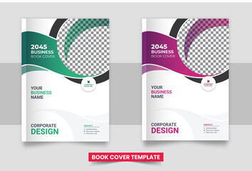 Brochure cover design or annual report and company profile or booklet cover design template