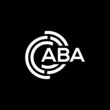 ABA letter logo design on black background. ABA creative initials letter logo concept. ABA letter design.
