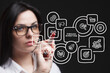 © photon_photo - The concept of business, technology, the Internet and the network. A young entrepreneur working on a virtual screen of the future and sees the inscription: Inbound marketing