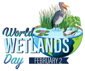 Canvas Print - World Wetlands Day logo design