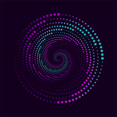 Wall Mural - Big data technology circle design background. Internet connection, abstract sense of science and technology analytics concept graphic design. Vector illustration