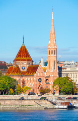 Wall Mural - Calvinist church on Danube embankment, Budapest, Hungary