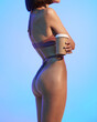 Beautiful slender woman in bikini