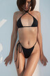 Beautiful slender woman in bikini