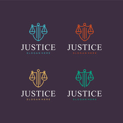 Wall Mural - law and justice logo design vector template