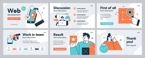 Wall Mural - presentation and slide layout background. design template with business people. use for business ann